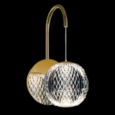 Απλίκα Τοίχου LED 4,2W 230V 500lm Θερμό Φως σε Χρυσαφί DIAMOND